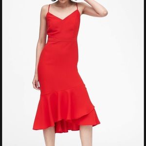 Banana republic fishtail midi sheath dress LIKE NEW